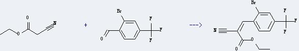 2-Bromo-4-(trifluoromethyl)benzaldehyde can be used to produce ethyl 3-[2-bromo-4-(trifluoromethyl)phenyl]-2-cyanoacrylate.